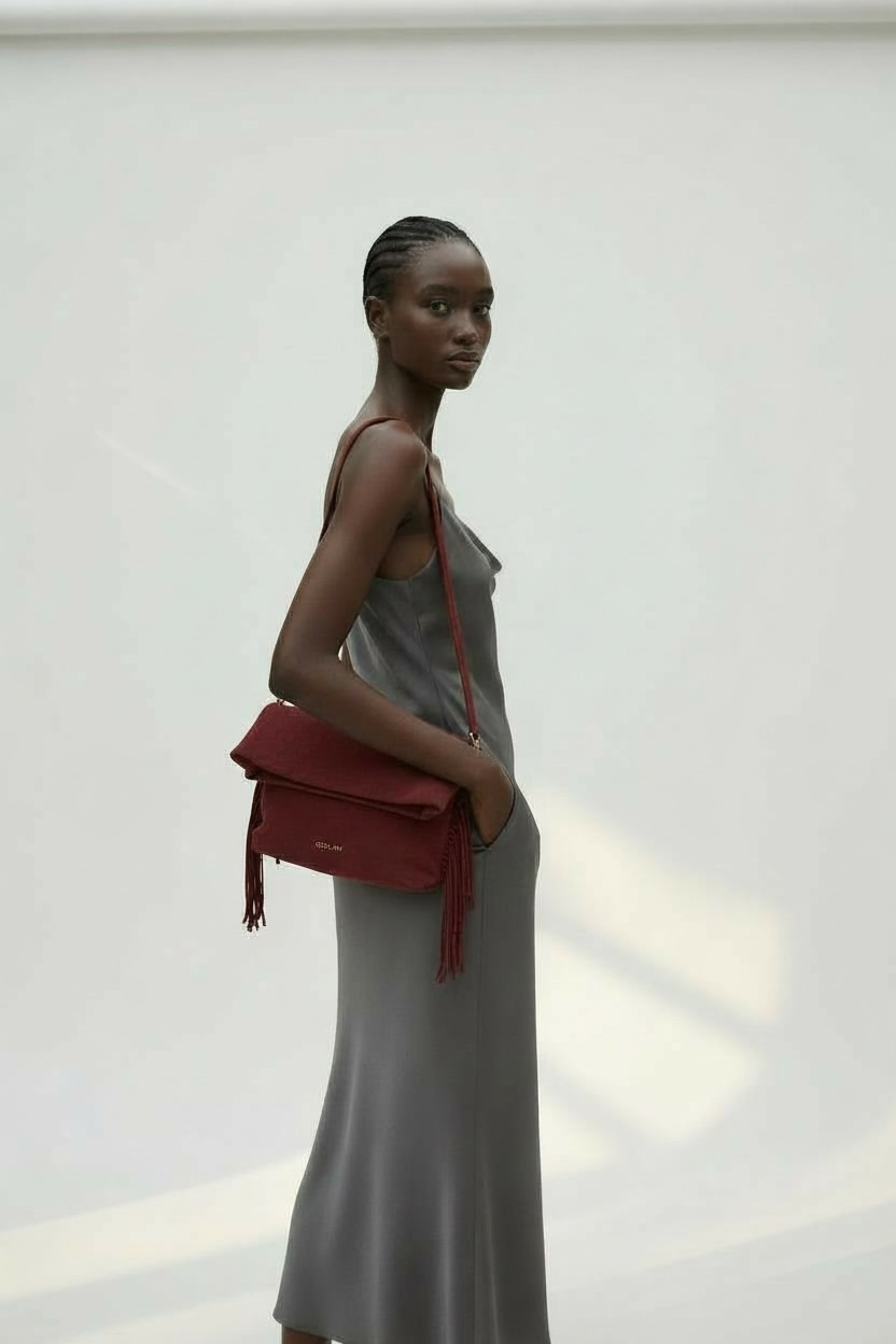 FRINGES KRAFT BAG -Camoscio Bag