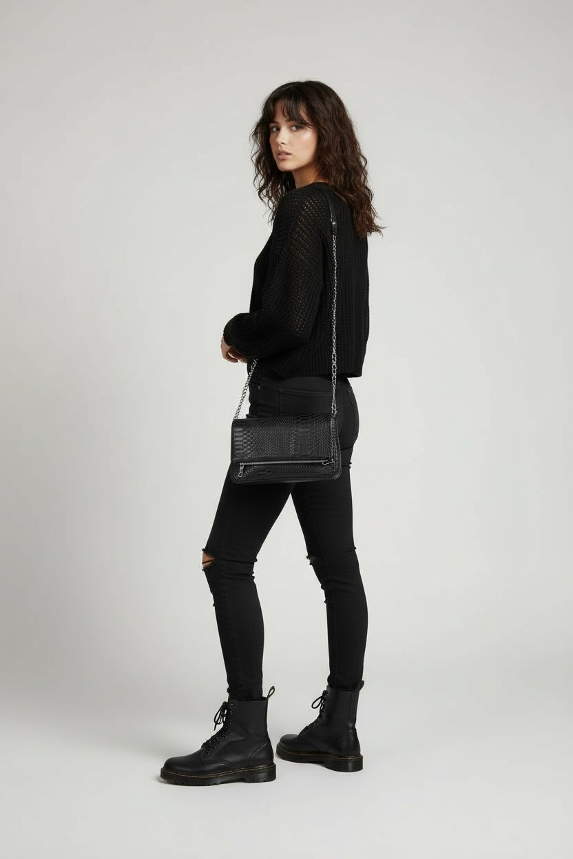 LA PRESTIGE BAG -Pelle stampa pitone