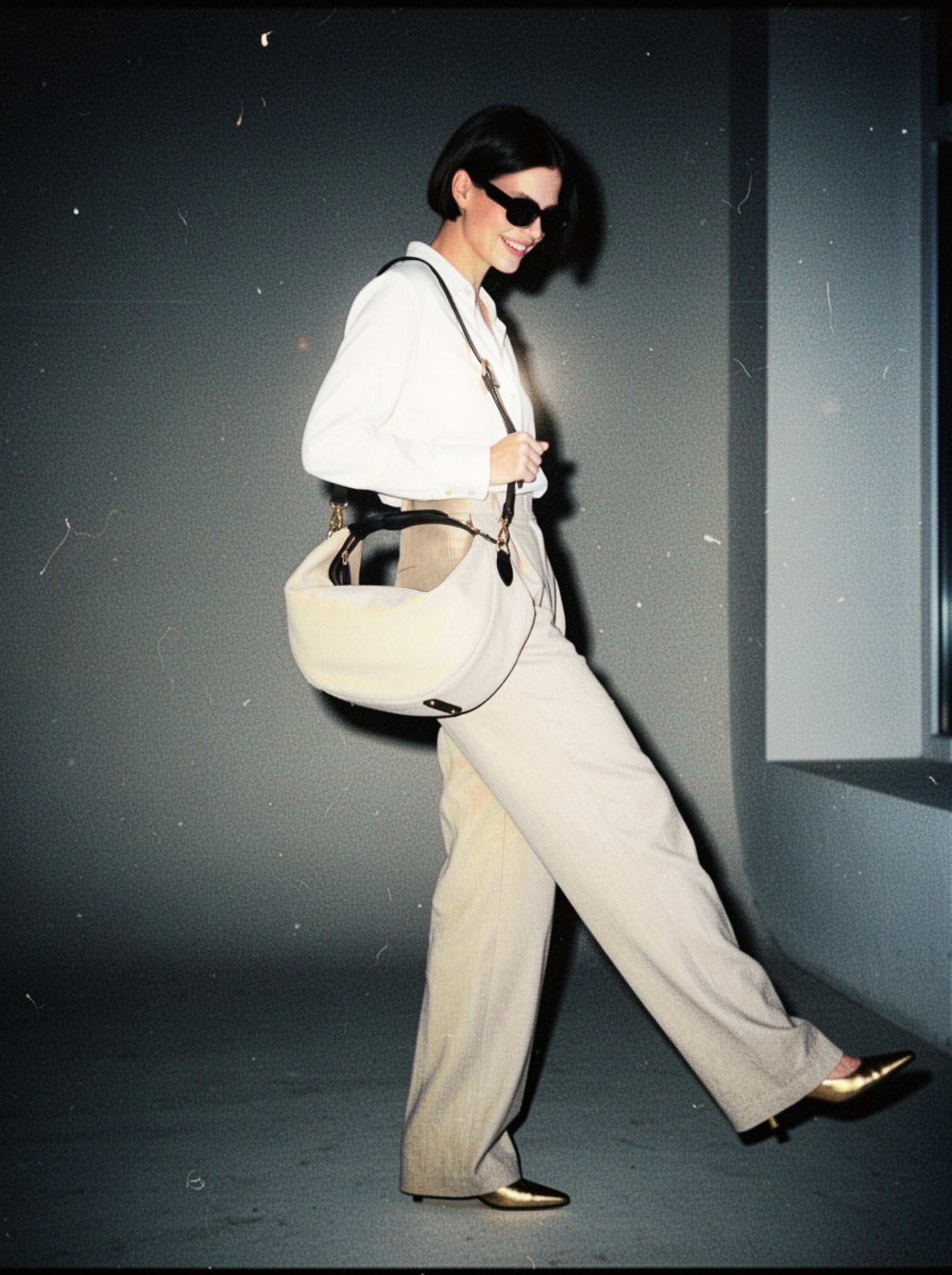 La Moon Bag- Canvas+Leather