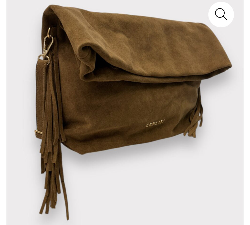 FRINGES KRAFT BAG -Camoscio Bag