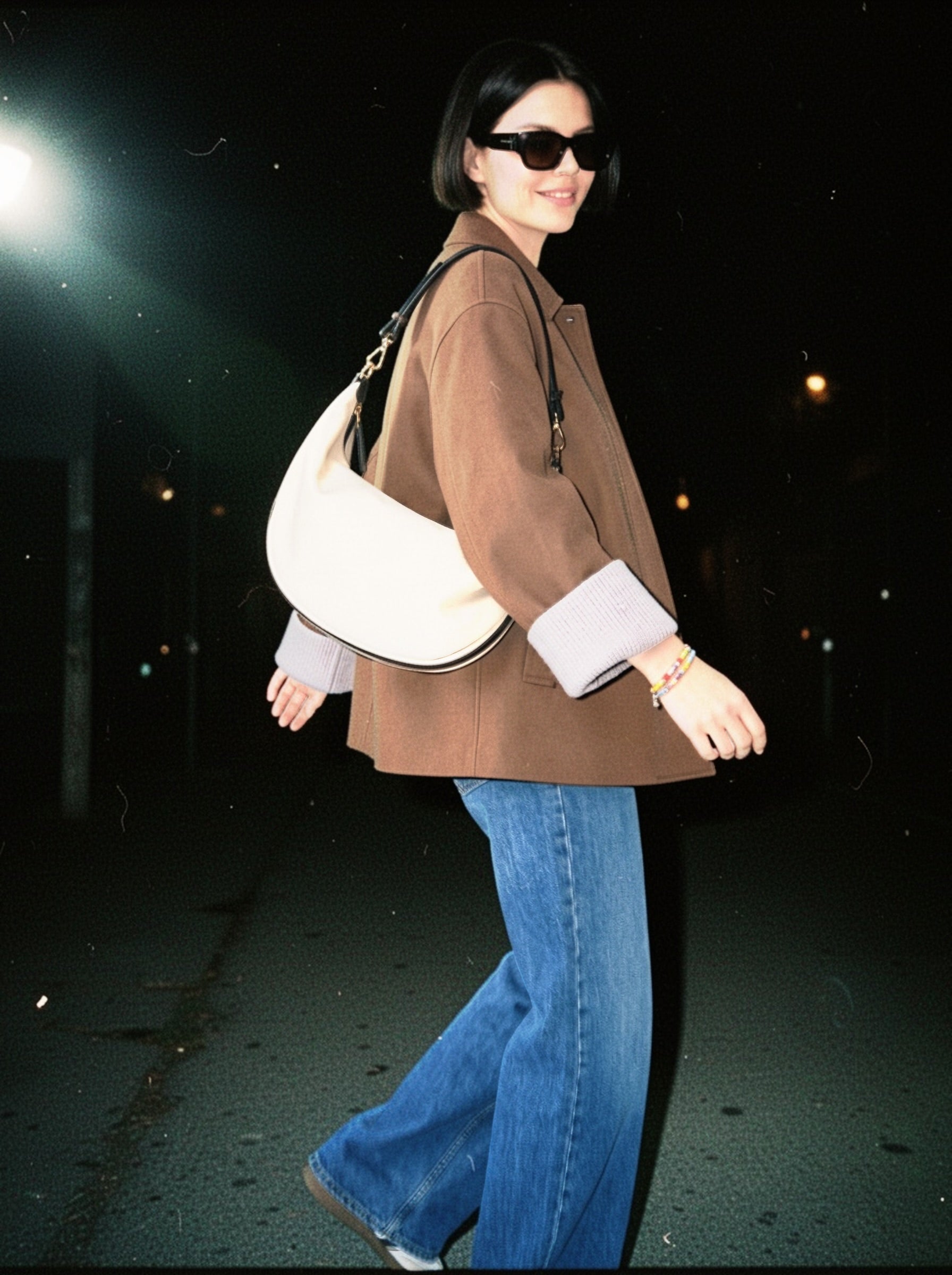 La Moon Bag- Canvas+Leather