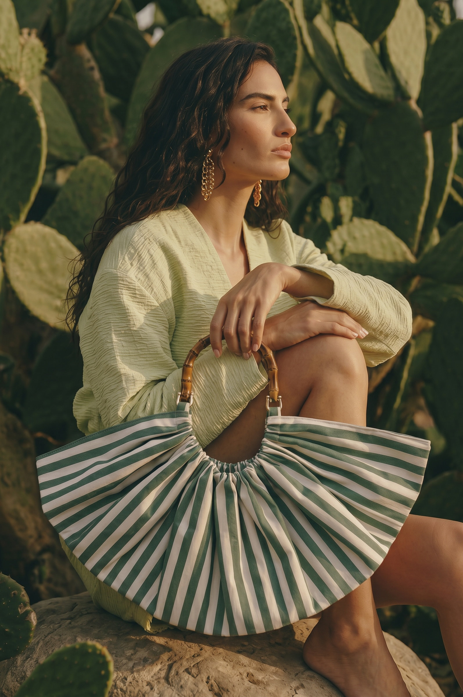 LA CONCHIGLIA BAG- Manici in Bamboo