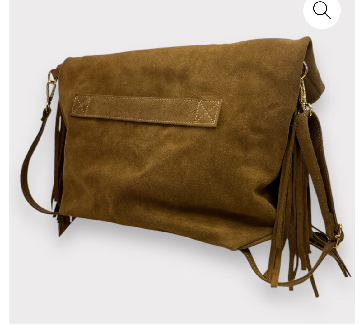 FRINGES KRAFT BAG -Camoscio Bag