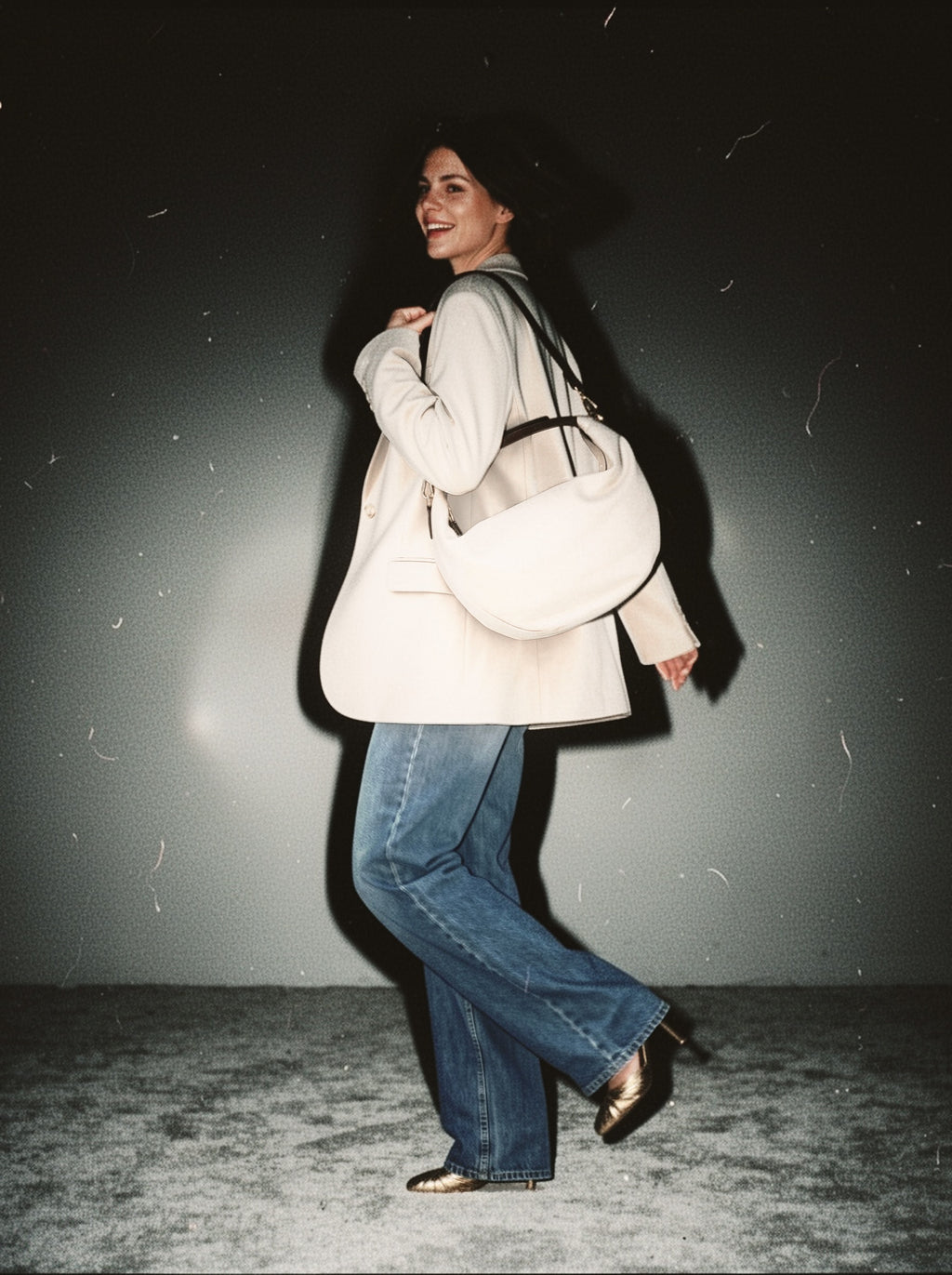 La Moon Bag- Canvas+Leather