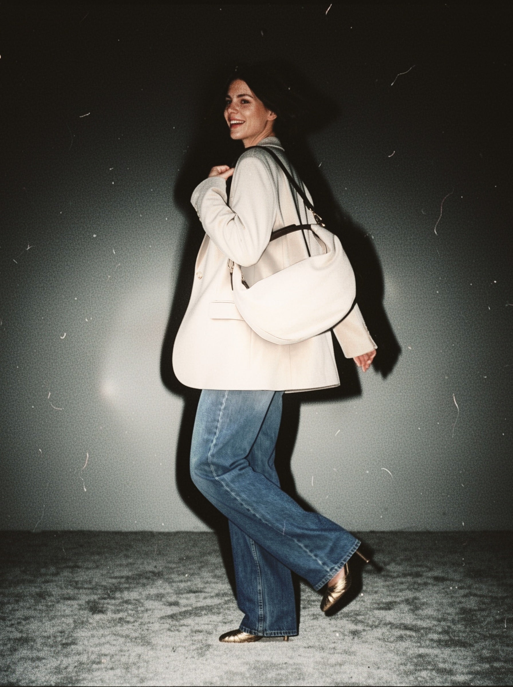 La Moon Bag- Canvas+Leather
