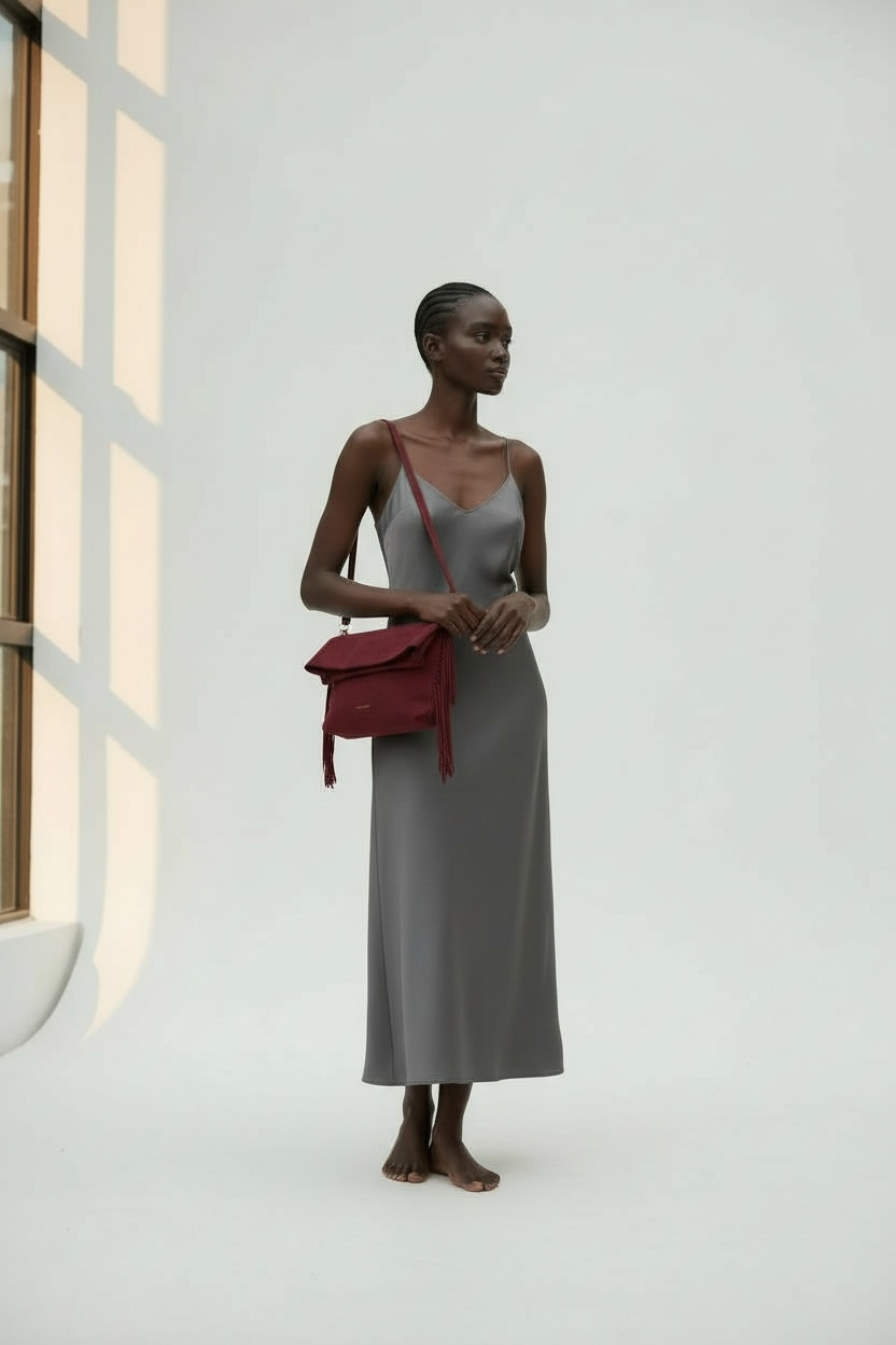 FRINGES KRAFT BAG -Camoscio Bag