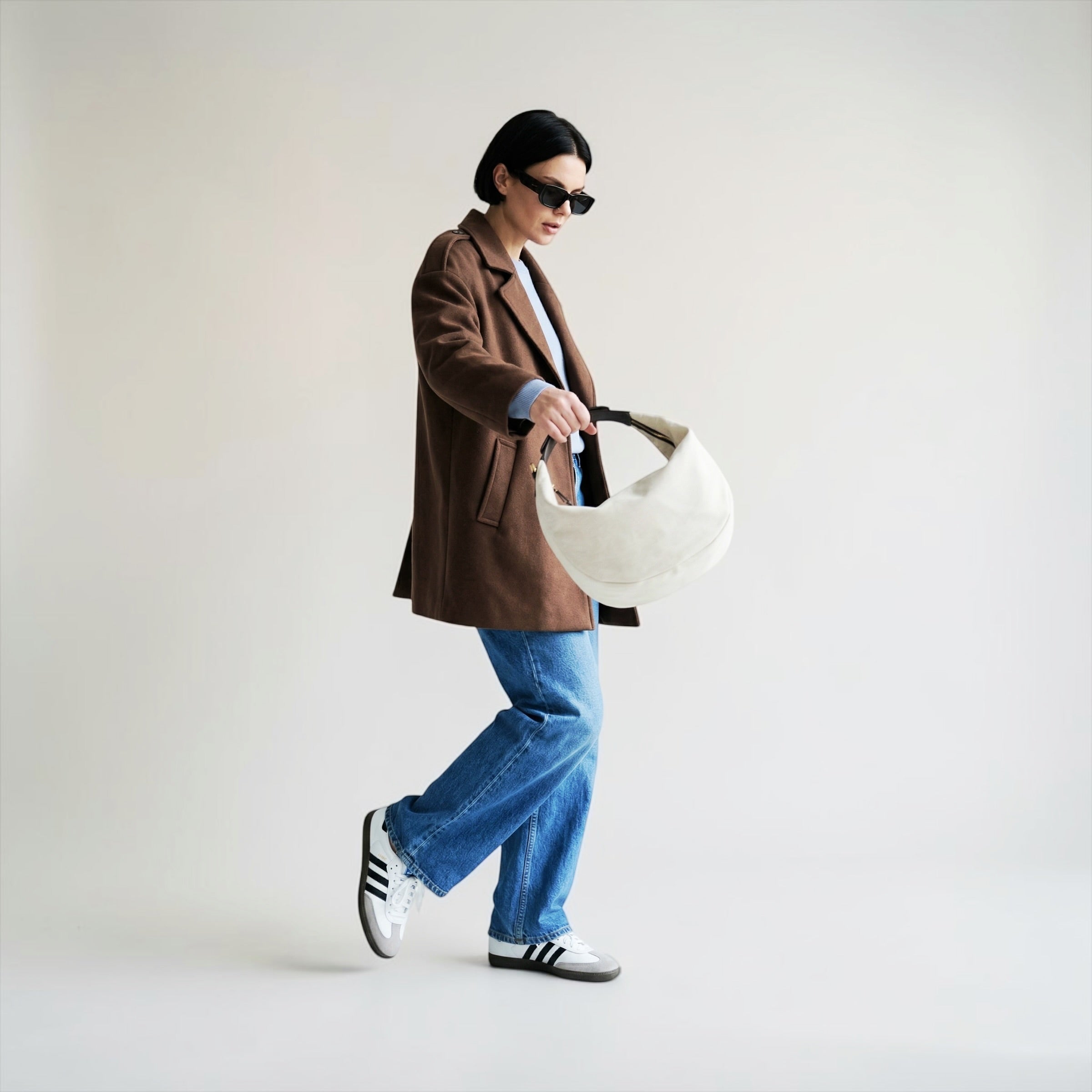 La Moon Bag- Canvas+Leather