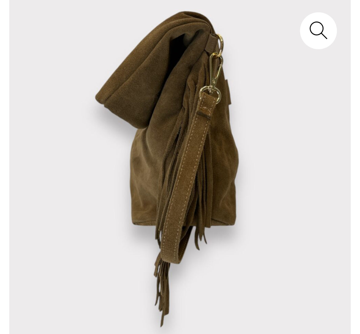 FRINGES KRAFT BAG -Camoscio Bag