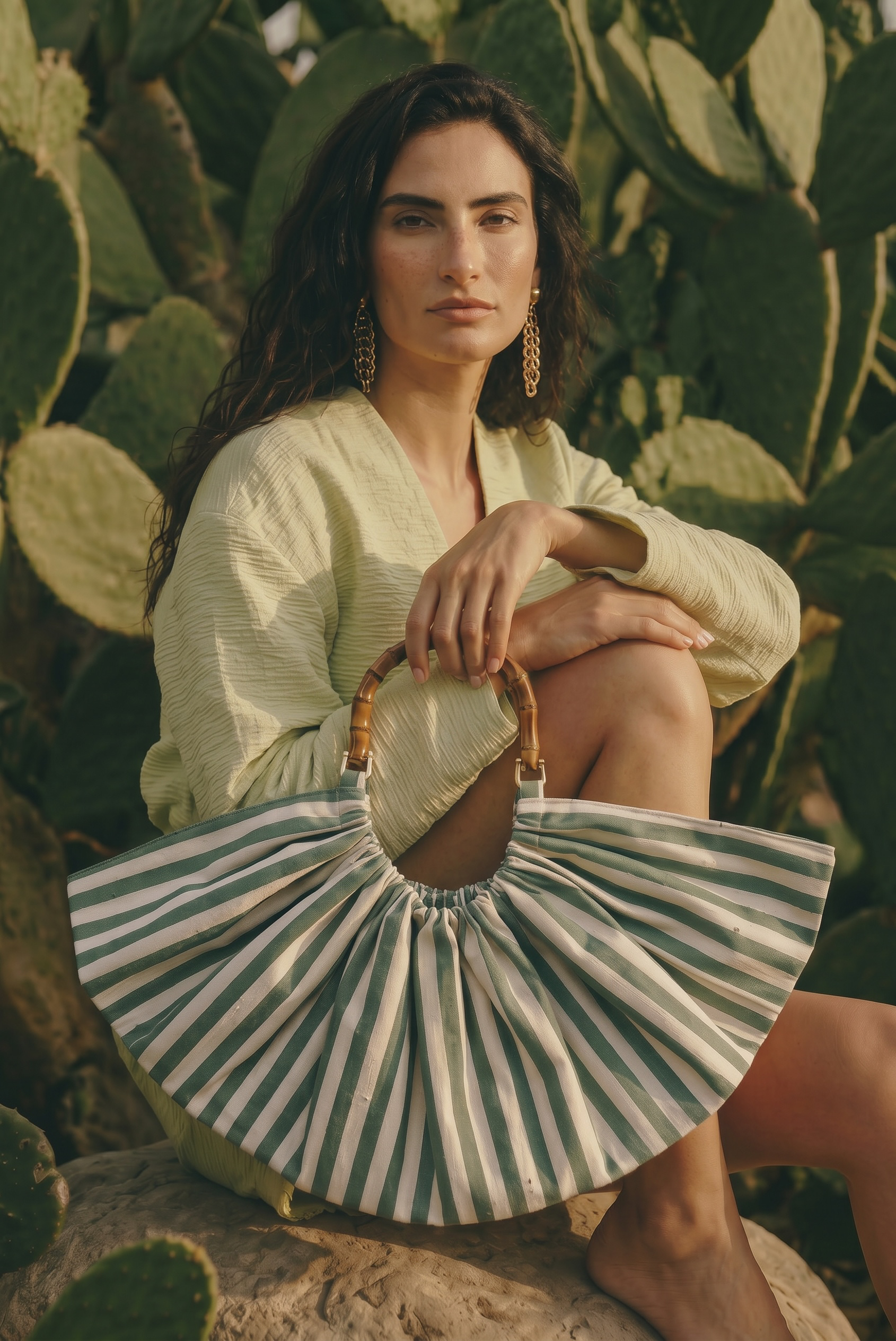 LA CONCHIGLIA BAG- Manici in Bamboo